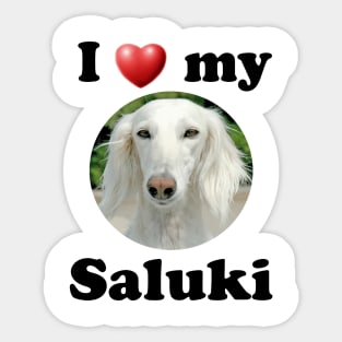 I Love My Saluki Sticker